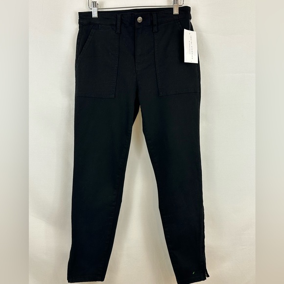 Social Standard by Sanctuary Logan Black Crop Utility Pant Zipper Ankle … - Picture 3 of 12